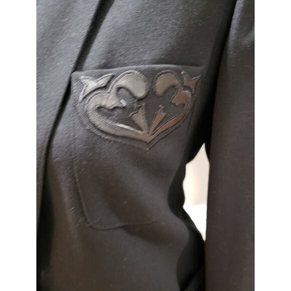 DIANA Women's Black Long Sleeve Single Breasted One Button Blazer Jacket Size M - Picture 3 of 12